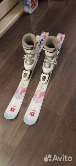 Лыжи горные детские 90см с ботинками