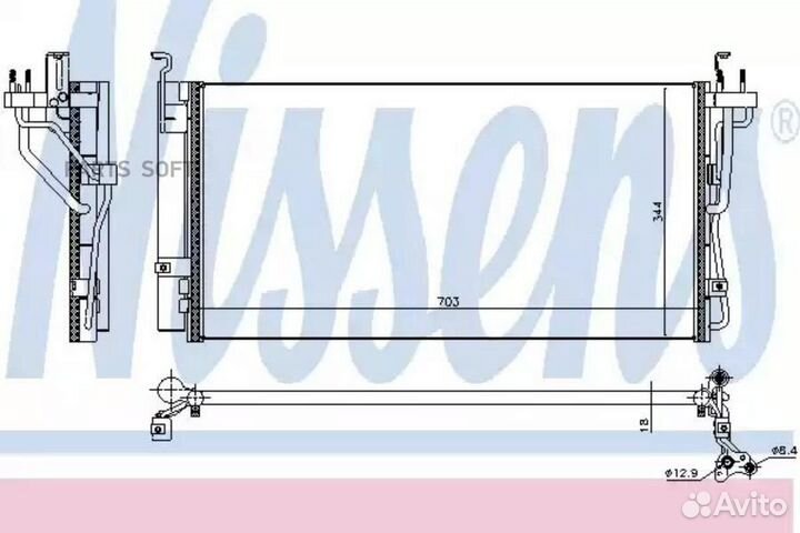Радиатор кондиционера hyundai grandeur (1999) 2.5