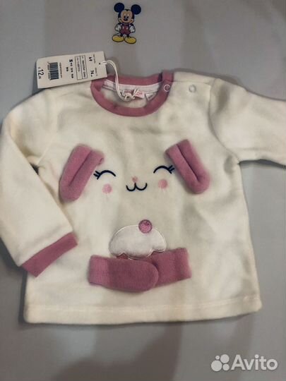 Флисовая кофта original 68 74 свитшот