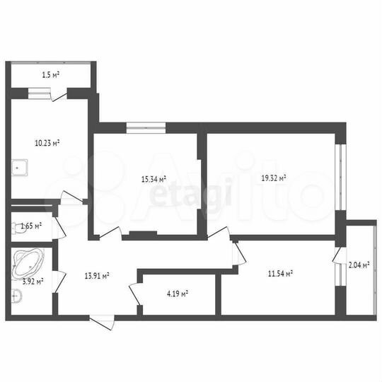 3-к. квартира, 85 м², 14/18 эт.