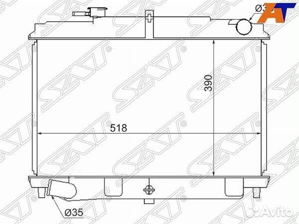 Радиатор Nissan Atlas F 92-02 NS000F23 Sat