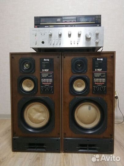 Акустика Колонки S-90f, усилитель, проигрыватель
