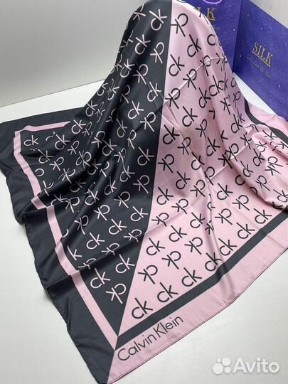Платки Calvin Klein 90x90см шелк 4 цвета