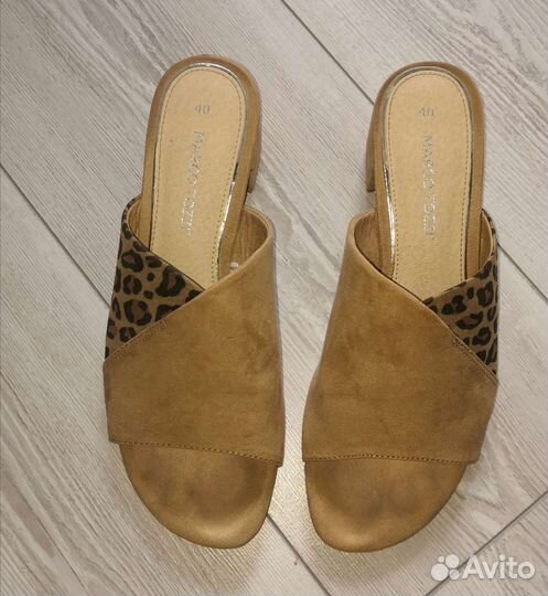 Сабо замшевые