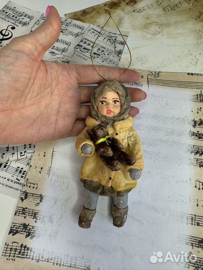 Ватная ёлочная игрушка