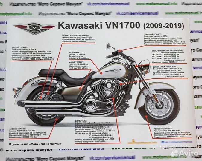 Сервис мануал на Kawasaki VN1700 на русском языке