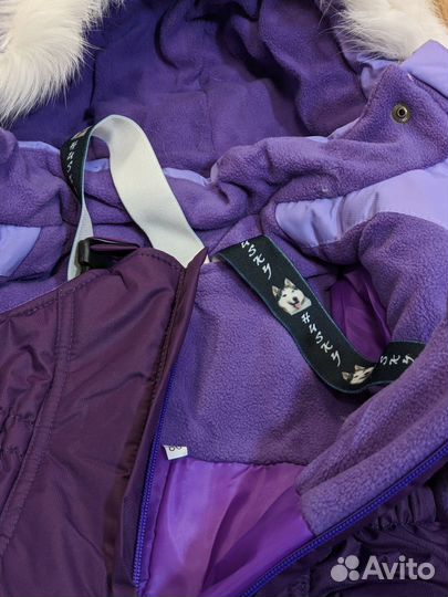 Зимний костюм на девочку фиолетовый 116