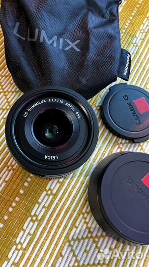Объектив leica panasonic 15mm f1.7 mft