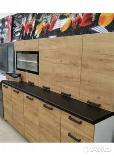 Новая Кухня крафт 2 м дуб золотой со столешницей