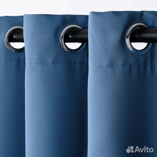 Шторы Икеа хиллеборг синие