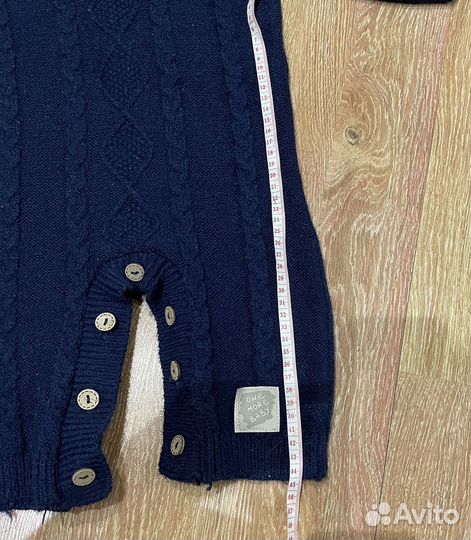 Вязанный детский комбенизон 68-74 размер