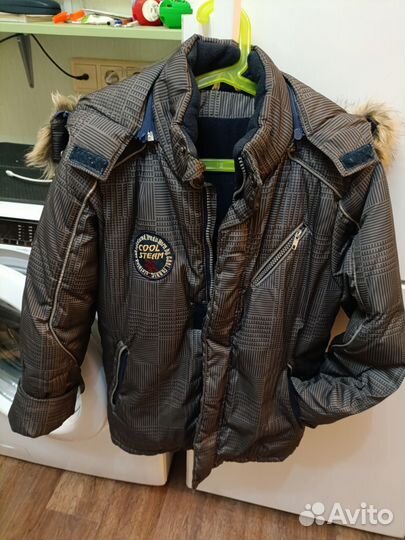 Куртка зимняя для мальчика бу 146