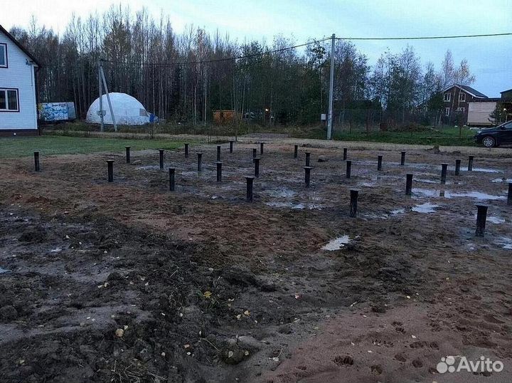 Винтовые сваи / монтаж