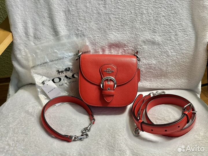 Сумка coach kleo bright poppy оригинал