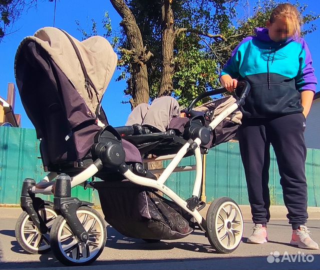 Коляска для двойни и погодок bebetto 3 в 1