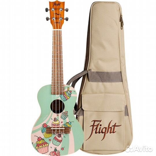 Укулеле концертная с чехлом Flight AUC-33 Cupcake