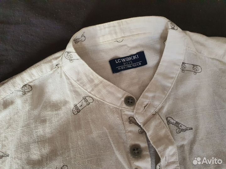 Рубашка летняя для мальчика 10-12 лет