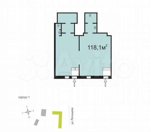 Торговое 118,1 метров