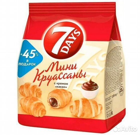 Круассан 7 Days Мини с кремом Какао 105 г