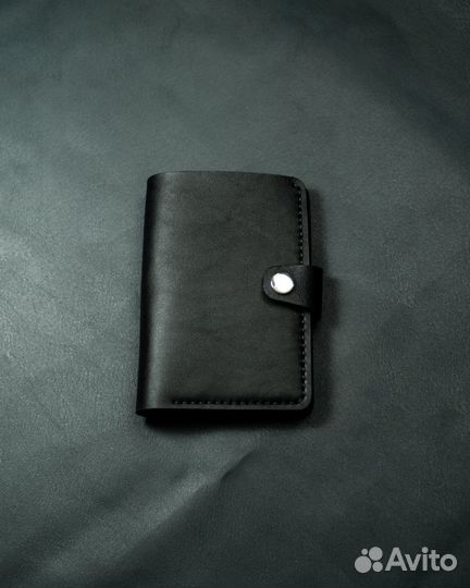 Обложка для документов с отделом для купюр из кожи