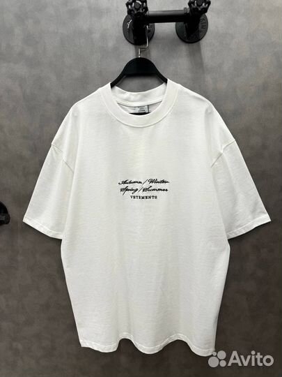 Футболка vetements белая оверсайз