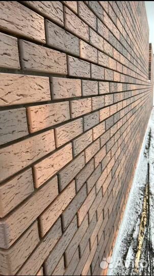 Кирпич облицовочный светло-коричневый флеш