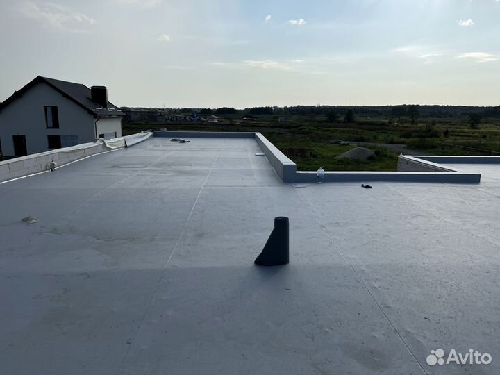 Кровельные работы. Плоская кровля из пвх-мембраны