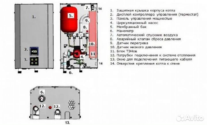Электрический котел 6-9-12 кВт