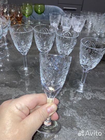 Хрустальные фужеры и рюмки