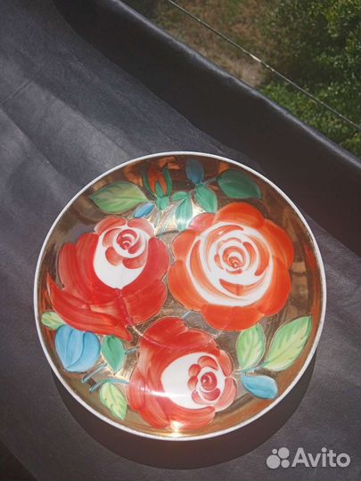 Сервиз чайный,Розы на золотом