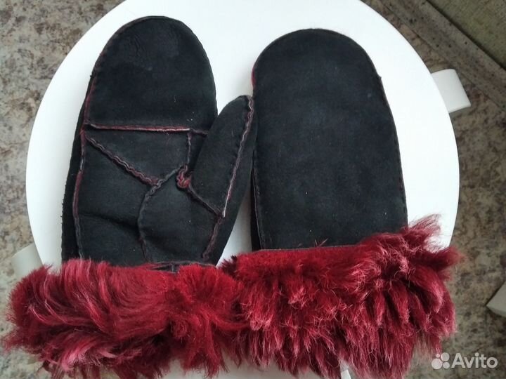 Варежки.Натуральная овчина.Новые