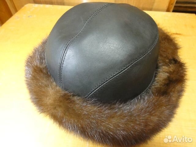 Шапка зимняя кожано/норковая женская