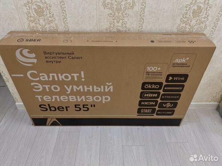 Hoвый смарт телевизор Sber 55