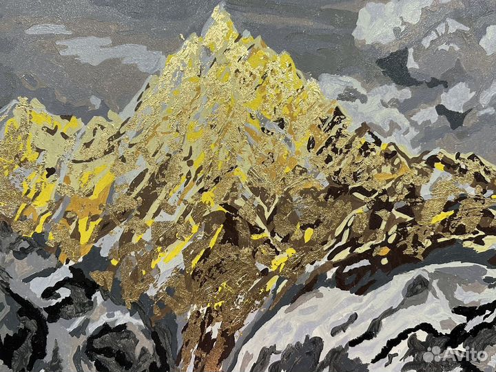 Картины по номерам. Готовые. Олень и Горы