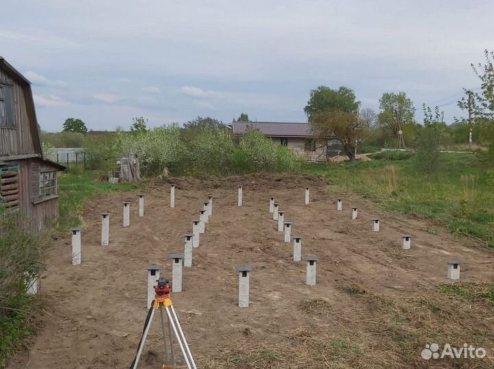 Фундамент на жб сваях под ключ / Жб сваи