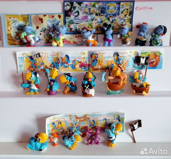 Киндер 90-х Коллекции Единички Перевертыши акулы