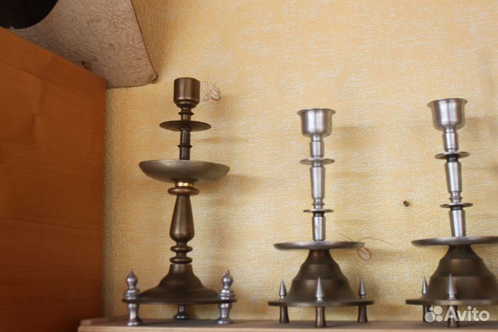 Подсвечники старинные бронза разборные