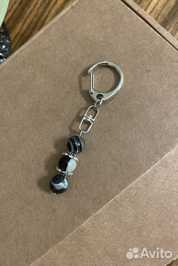 Брелок с черным агатом