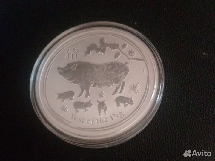 1 долллар, 1 унция, серебро 999