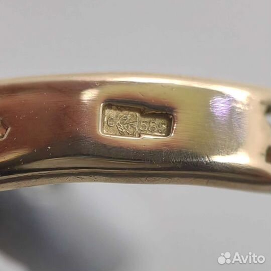 Кольцо золото 585 проба размер 16.8 № 063263