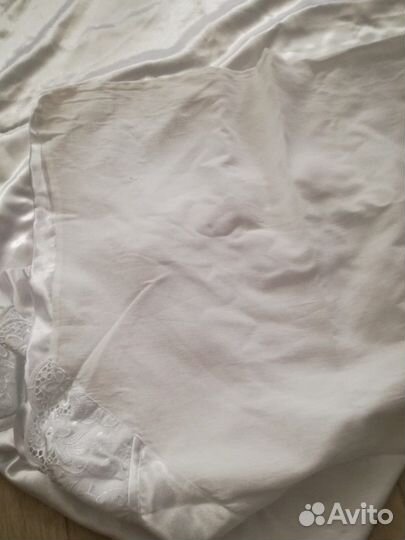 Шелковый белоснежный пододеяльник на выписку