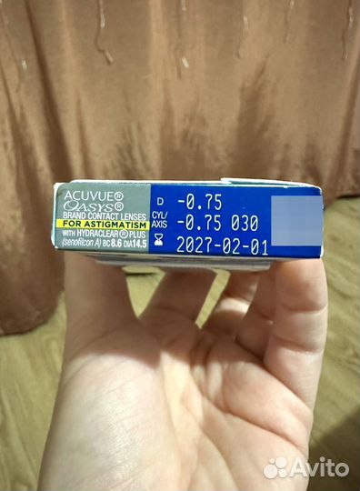 Линзы acuvue -0,75 for astigmatism