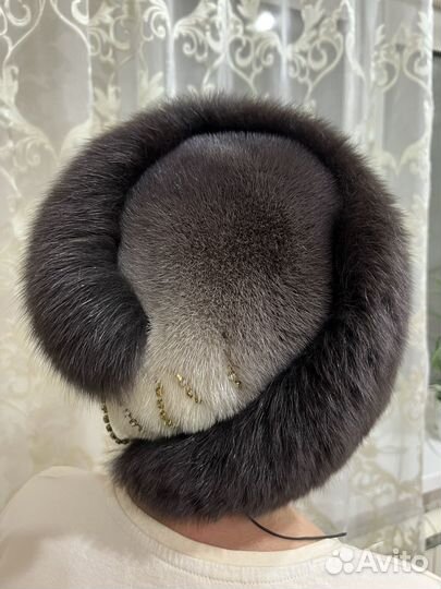 Шапка женская из песца и норки