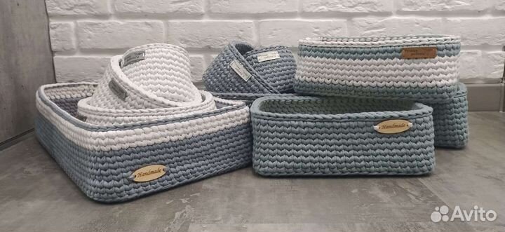 Корзинки вязаные