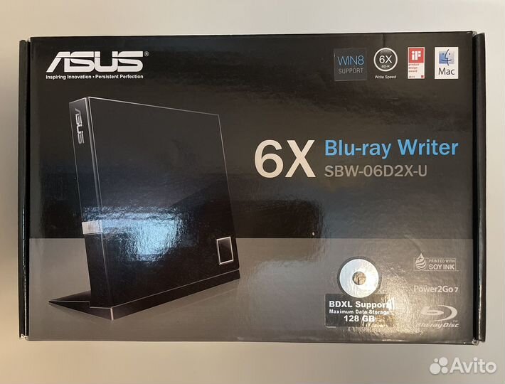 Внешний пишущий Blue-Ray привод Asus SBW-06D2X-U