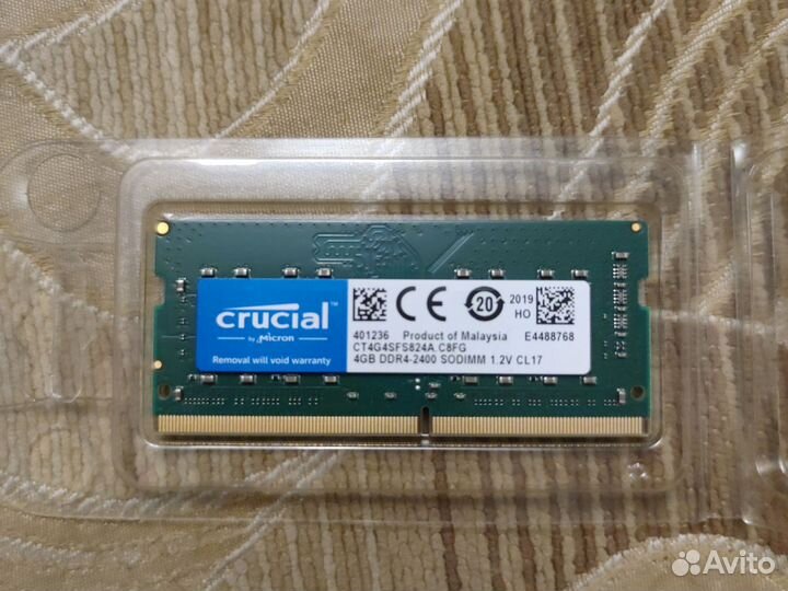 Оперативная память ddr4- 2400 sodimm 4гб
