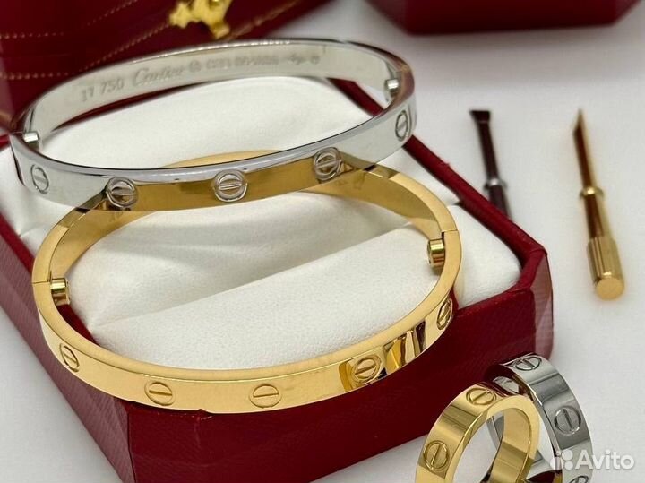 Набор cartier браслет + кольцо