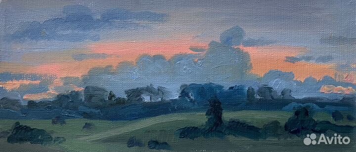 Картина маслом на холсте этюд