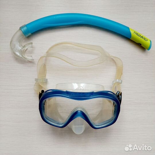 Очки, маска с трубкой, беруши для плавания