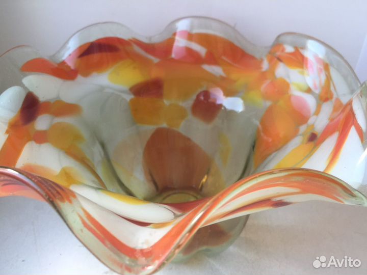 Ваза богемское стекло вазочка